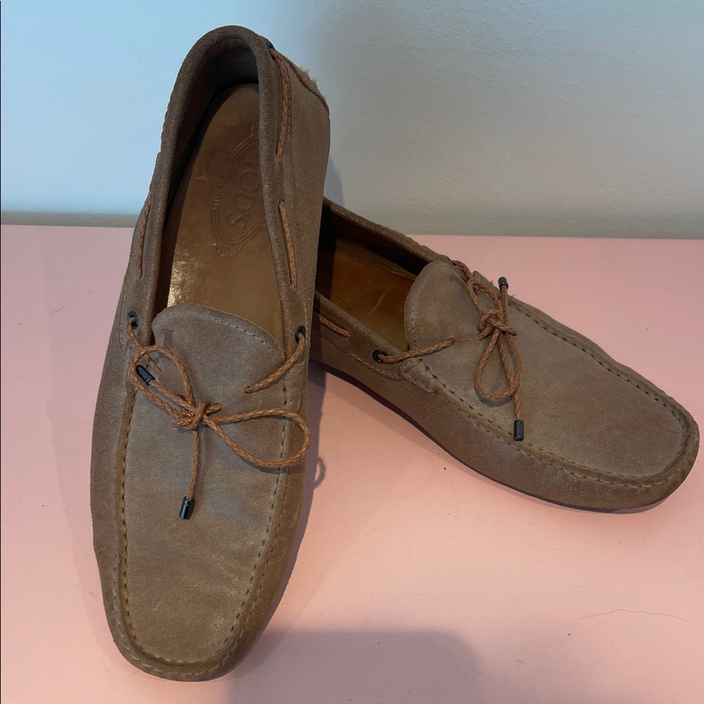 Tod’s Men's Tan Suede Loafers